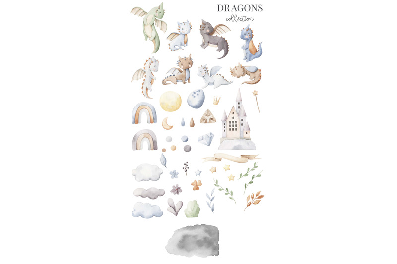 dragons-watercolor-set