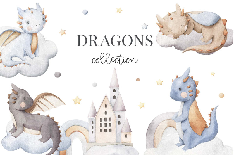 dragons-watercolor-set