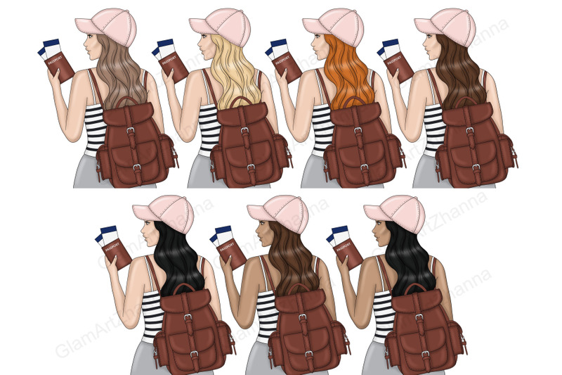 travel-girls-clipart