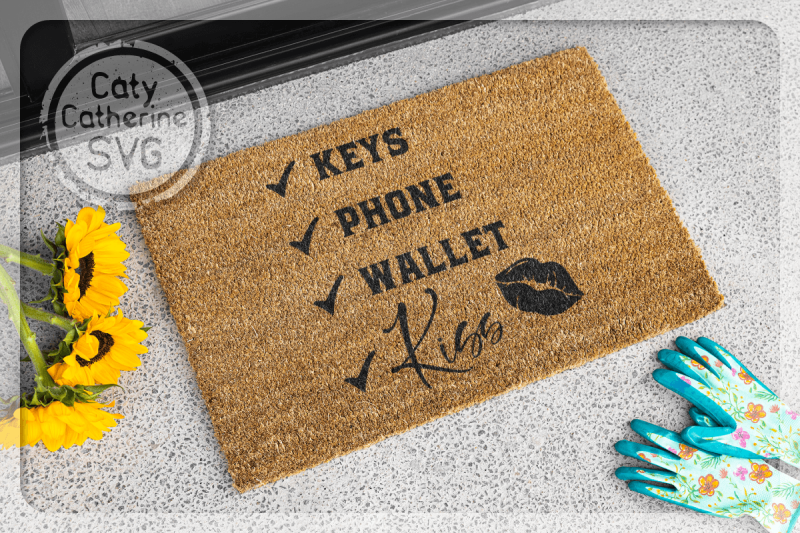 diy-welcome-mat-keys-phone-wallet-kiss-with-lips-svg-cut-file