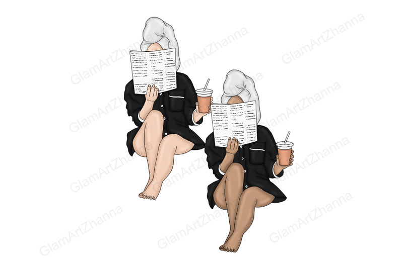 lazy-day-girls-clipart