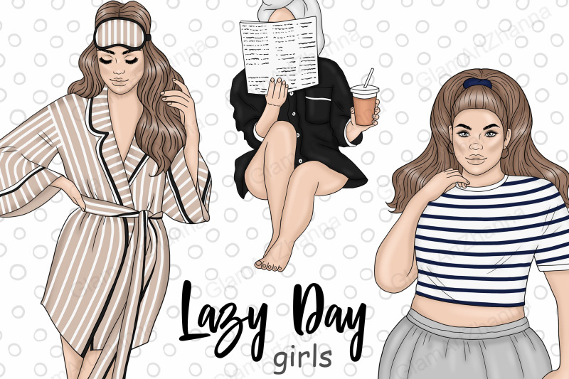 lazy-day-girls-clipart