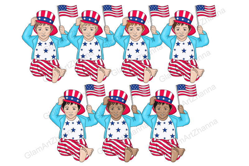 4-of-july-fourth-of-july-girls-clipart