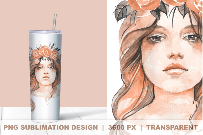 watercolor-girl-in-wreath-png-sublimation-design