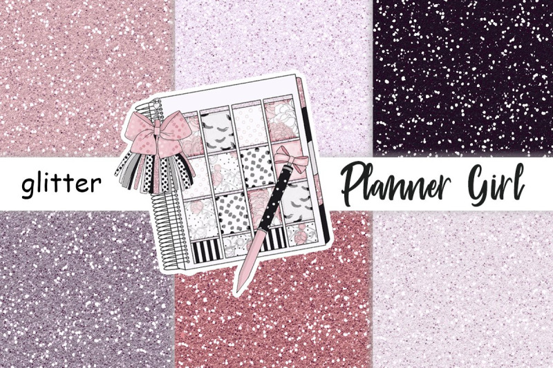 planner-girl-scrapbook-paper-pastel-glitter-digital-paper