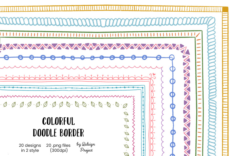 20-hand-drawn-colorful-doodle-border-decorative-elements-border-clip