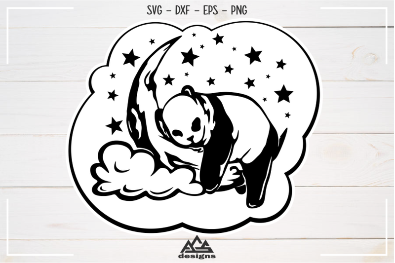 panda-and-moon-stickers-svg-design
