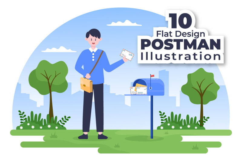 10-postman-cartoon-vector-illustration