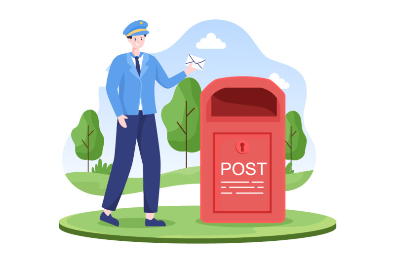 10-postman-cartoon-vector-illustration