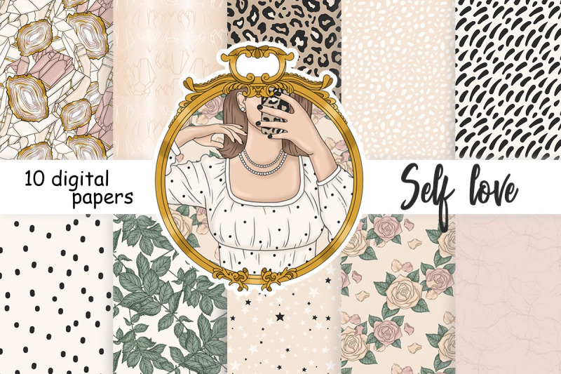 self-love-digital-paper-leopard-print-backgrounds