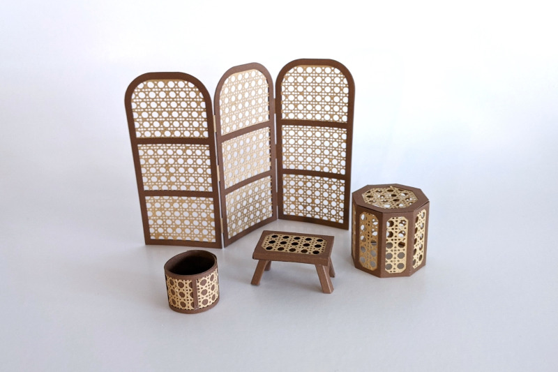 mini-cane-furniture-set-3d-papercraft-templates