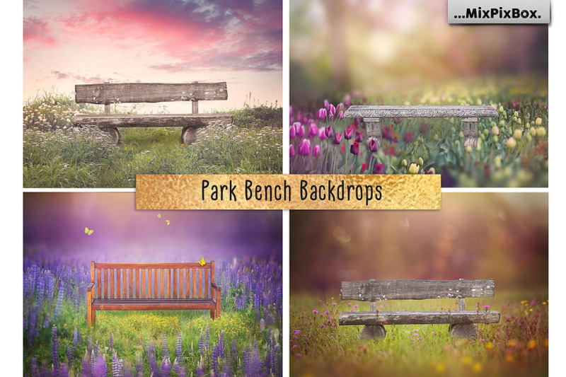park-bench-backdrops
