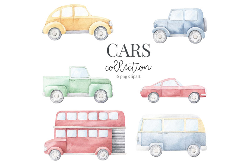 cars-watercolor-set