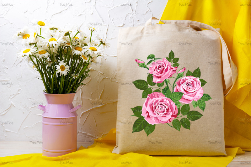 rustic-tote-bag-mockup-with-wild-daisy-flowers-in-the-pink-can