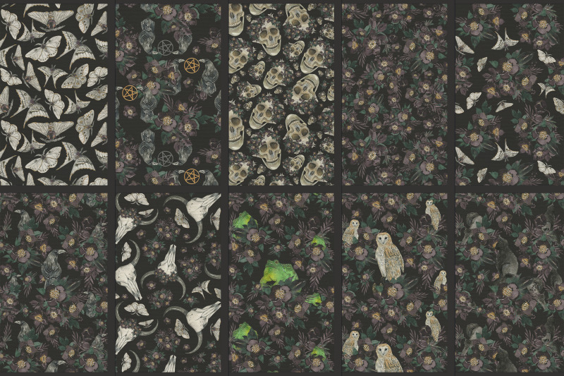 the-witches-seamless-patterns