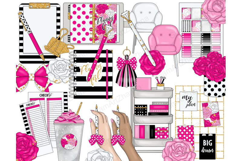 planner-girl-clipart