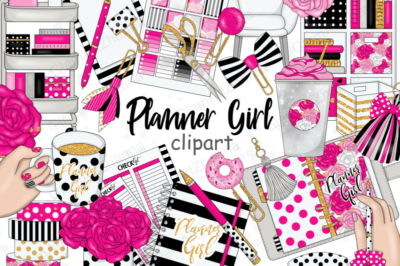 planner-girl-clipart