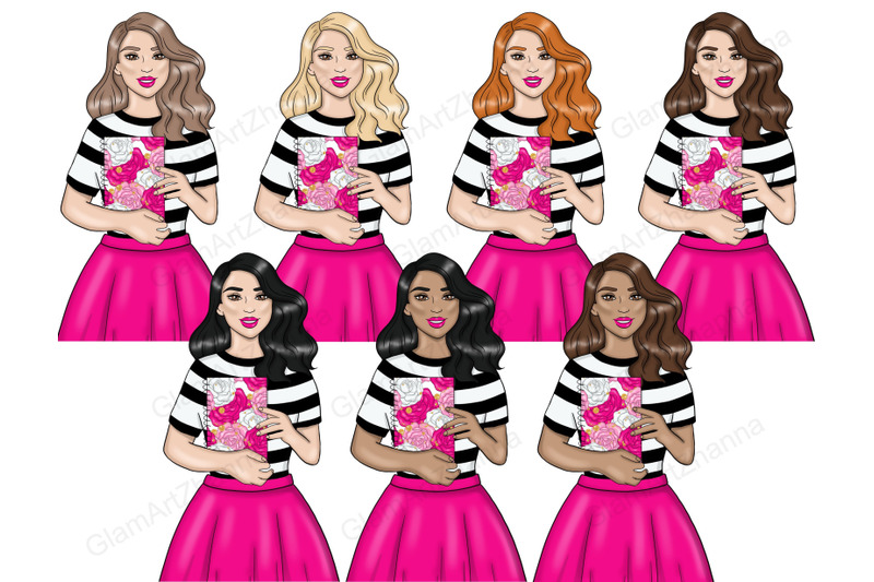 planner-girl-clipart-girls