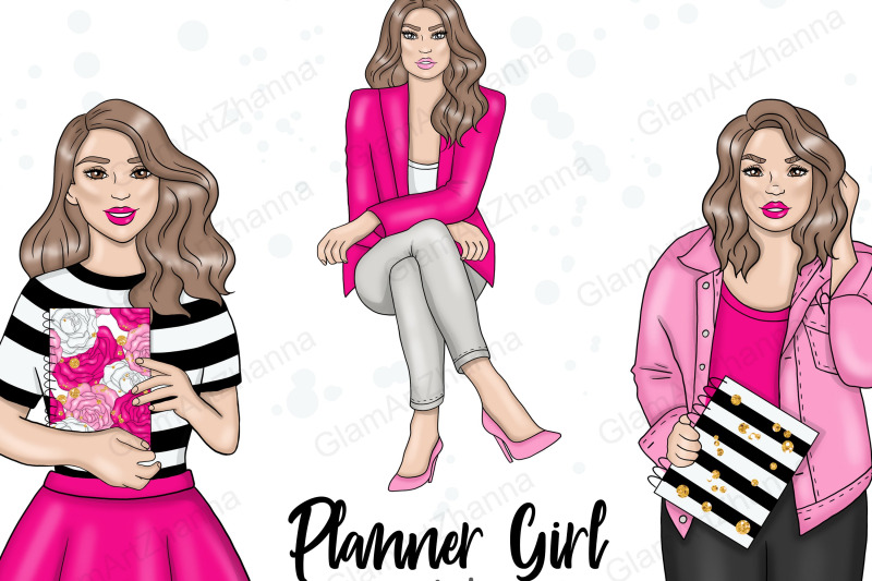 planner-girl-clipart-girls