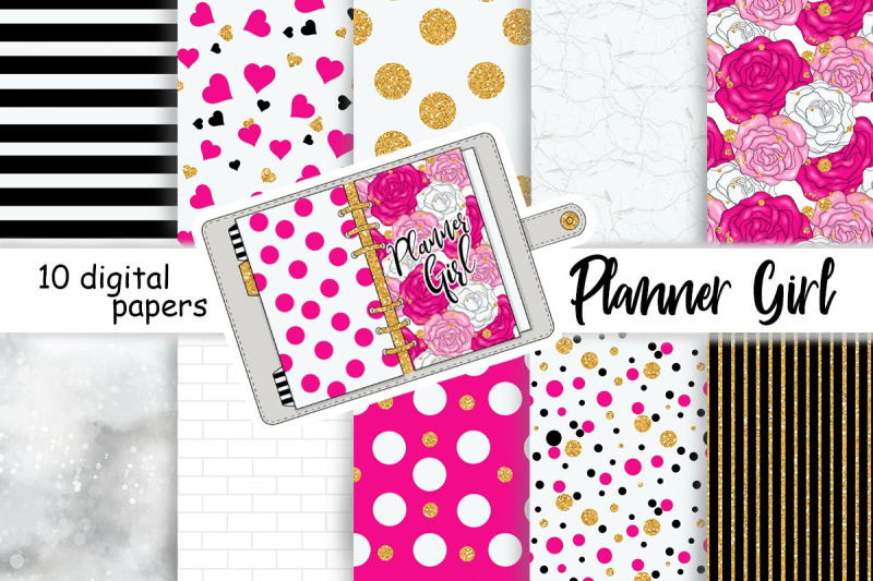 planner-girl-pattern