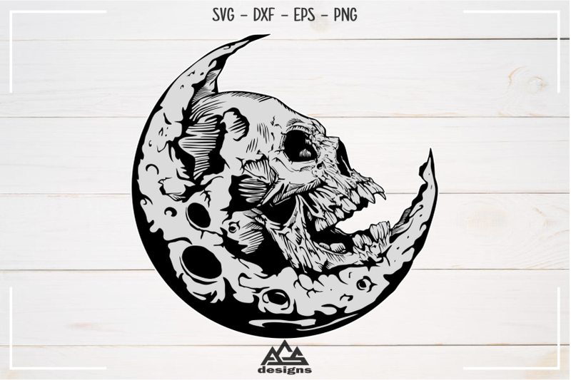 skull-n-moon-tshirt-sticker-sublimation-svg-design