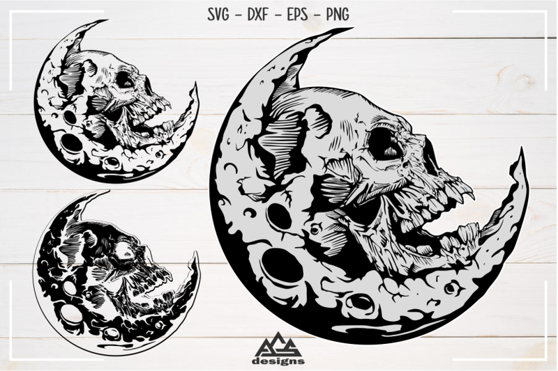 skull-n-moon-tshirt-sticker-sublimation-svg-design