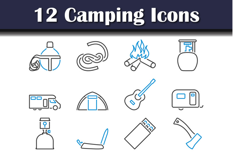 camping-icon-set