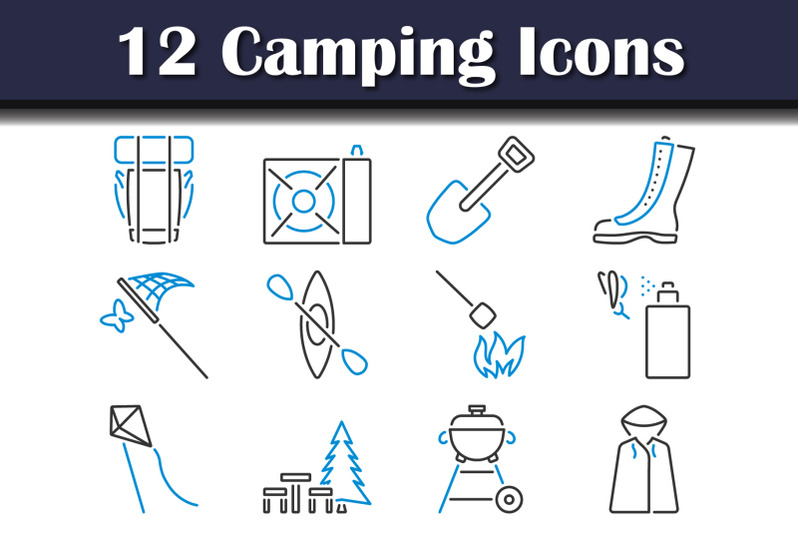 camping-icon-set