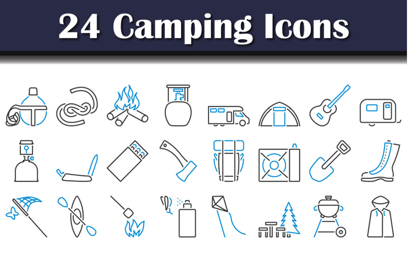 camping-icon-set