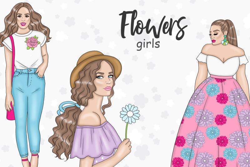 flowers-girls-clipart