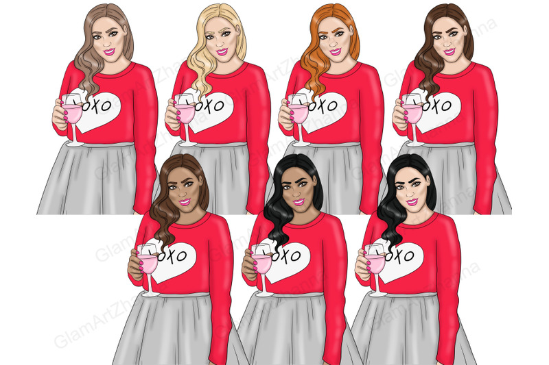 galentine-039-s-day-girls-clipart