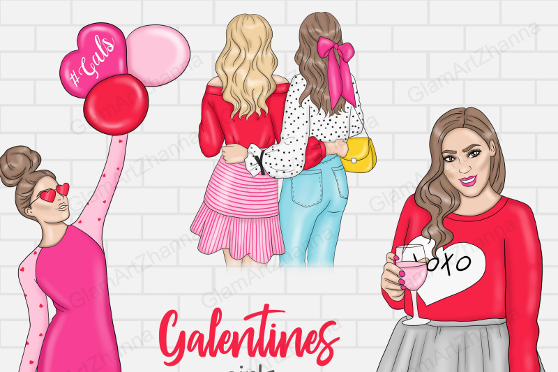 galentine-039-s-day-girls-clipart