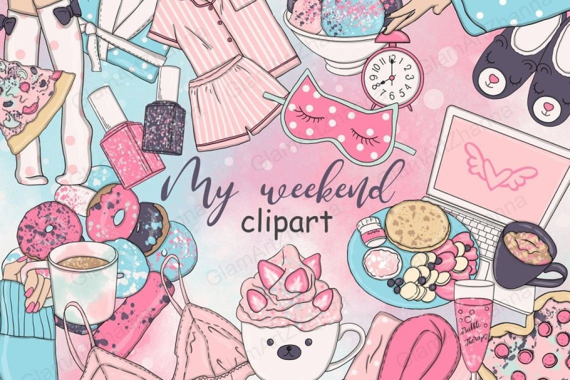 my-weekend-clipart-self-care-graphics