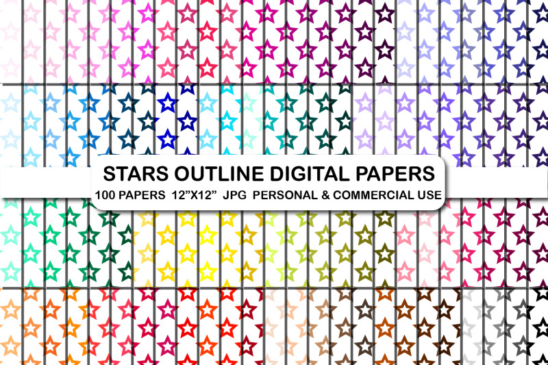 stars-outline-digital-papers-pack-star-pattern-background