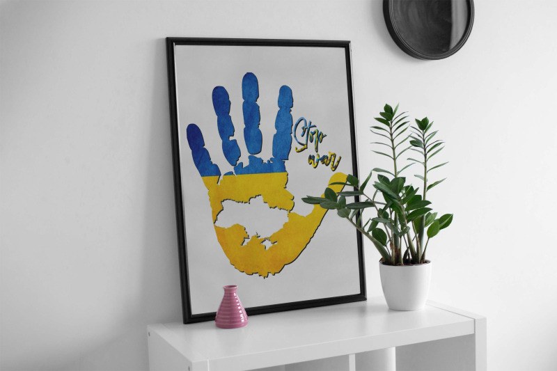 stop-war-ukraine-hand-sublimation