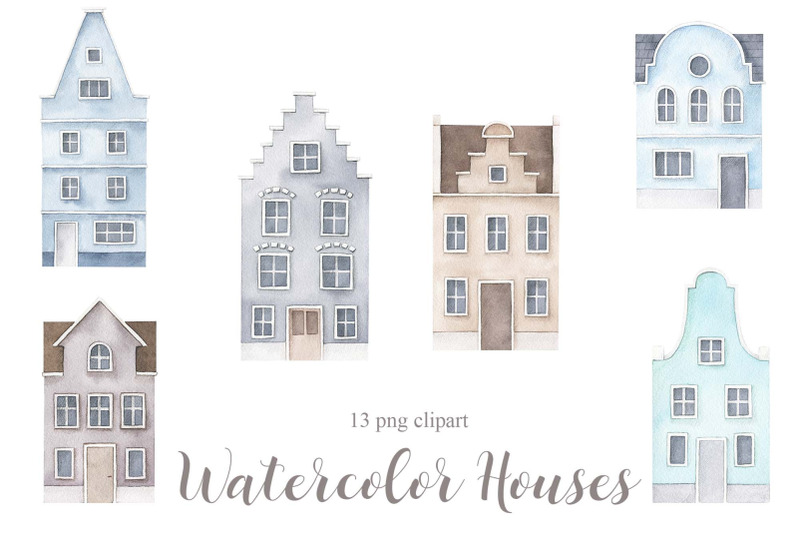 watercolor-houses