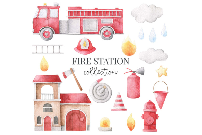 fire-station-watercolor-set