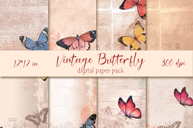 butterflies-vintage-digital-paper-pack-bundle-scrapbooking-papers