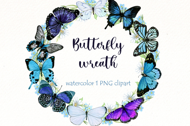 watercolor-butterfly-clipart-blue-butterfly-png-wreath