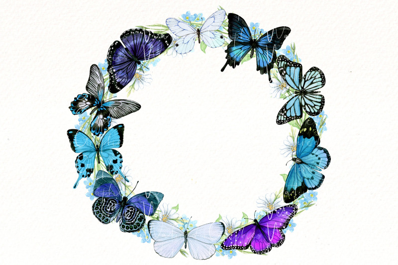 watercolor-butterfly-clipart-blue-butterfly-png-wreath