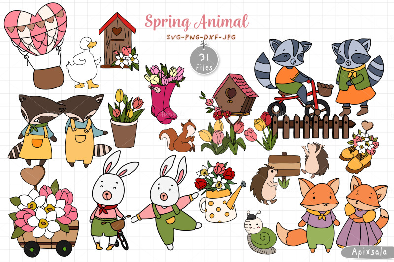cute-animal-amp-spring-seasonal-elements