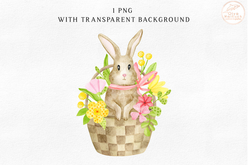 watercolor-spring-rabbit-in-floral-basket-clipart-easter-bunny-png