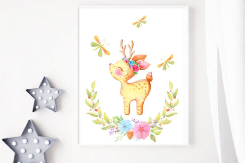 baby-deer-watercolor-clipart-bundle-cute-animal-printable