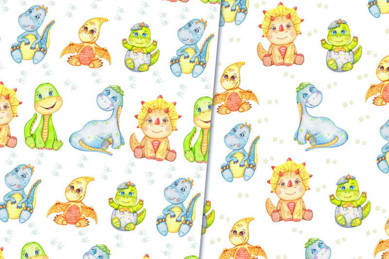 dinosaurs-watercolor-seamless-pattern-cute-animals-print