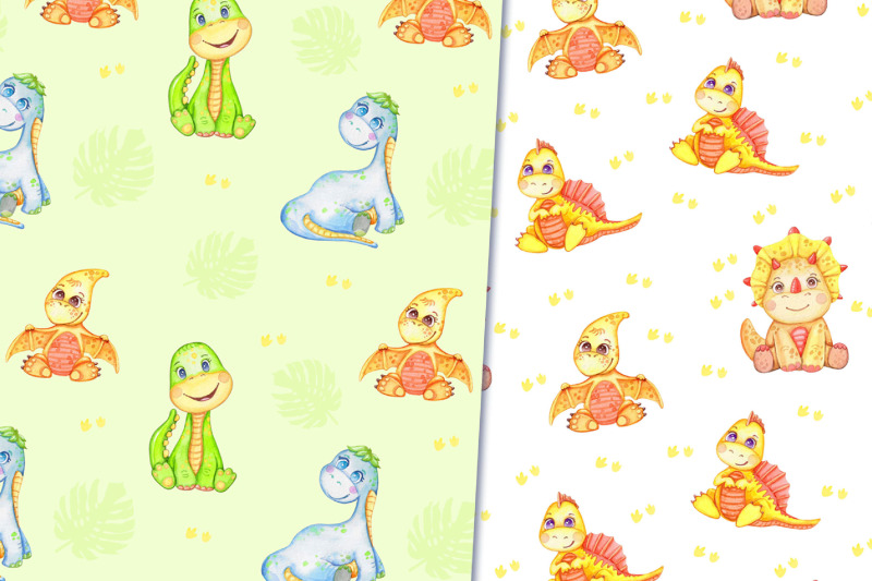 dinosaurs-watercolor-seamless-pattern-cute-animals-print