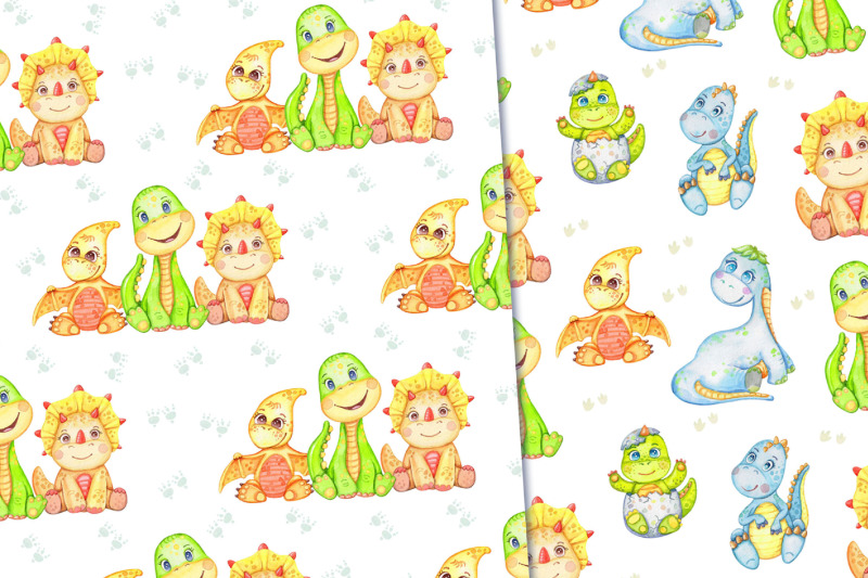 dinosaurs-watercolor-seamless-pattern-cute-animals-print