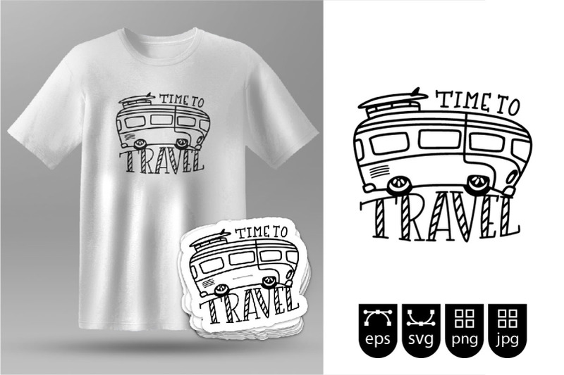 time-to-travel-quotes-in-silhouette-for-t-shirt-svg-cut-file