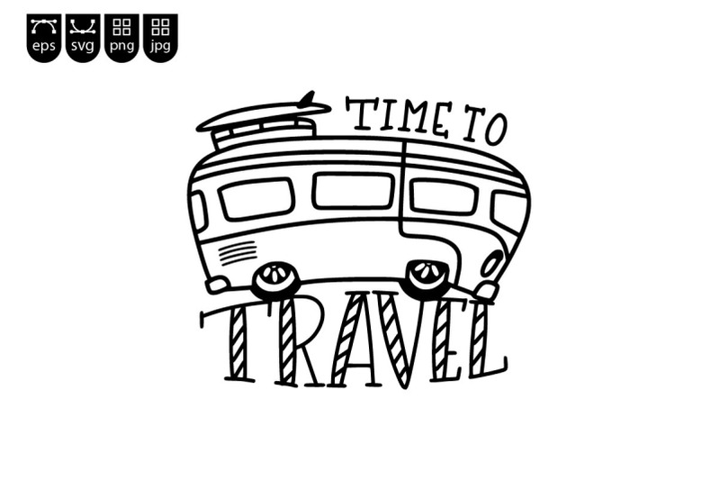 time-to-travel-quotes-in-silhouette-for-t-shirt-svg-cut-file