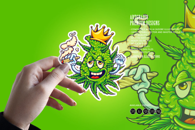 weed-crown-with-smoking-marijuana-svg