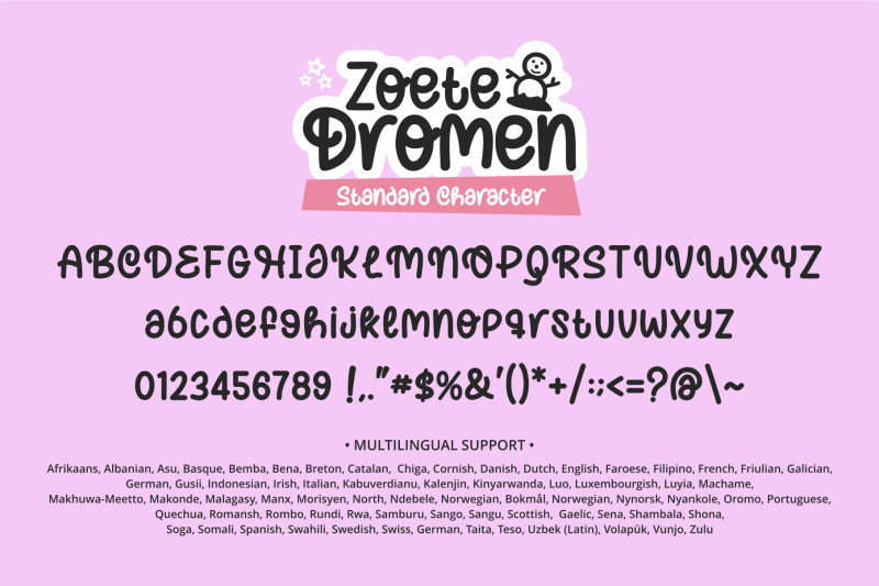 zoete-dromen-a-cute-display-font